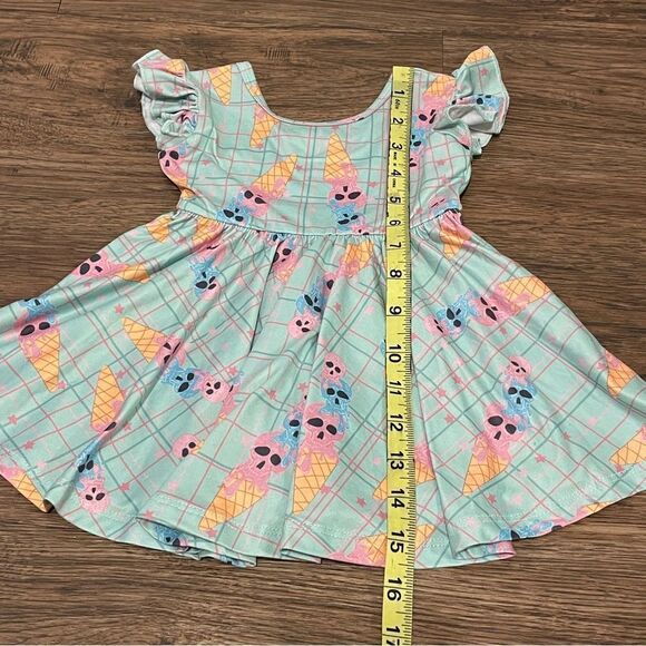 Dot Dot Smile Twirl Dress Mint Pink Blue Ice Cream Ghosts 12-24 Months - Picture 6 of 9